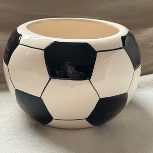 Soccer ball planter or bowl